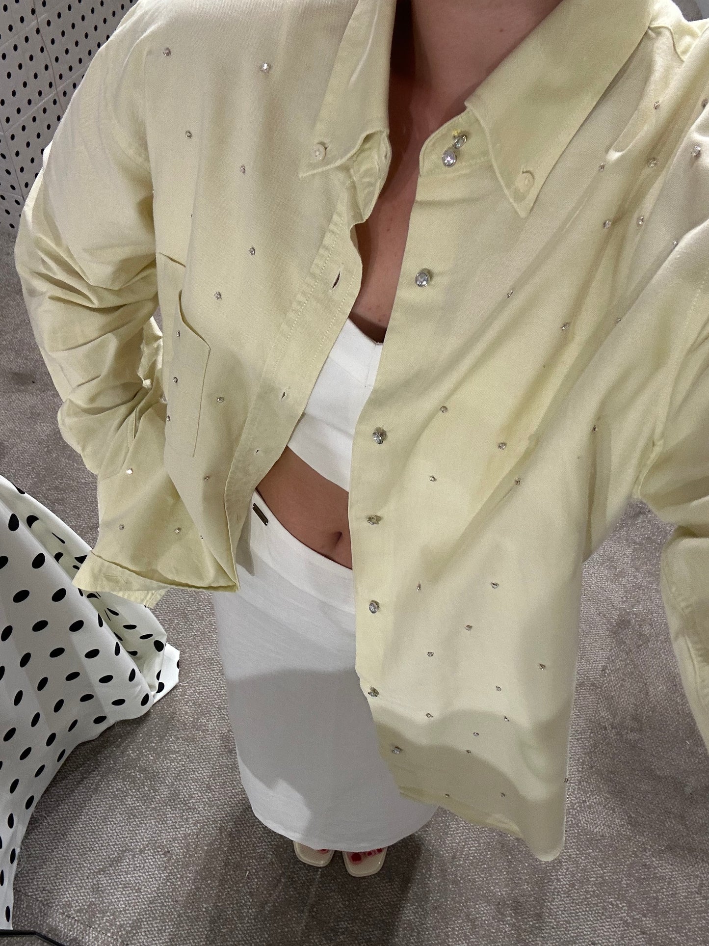 COTTON SHIRT “GLITTER BUTTER”