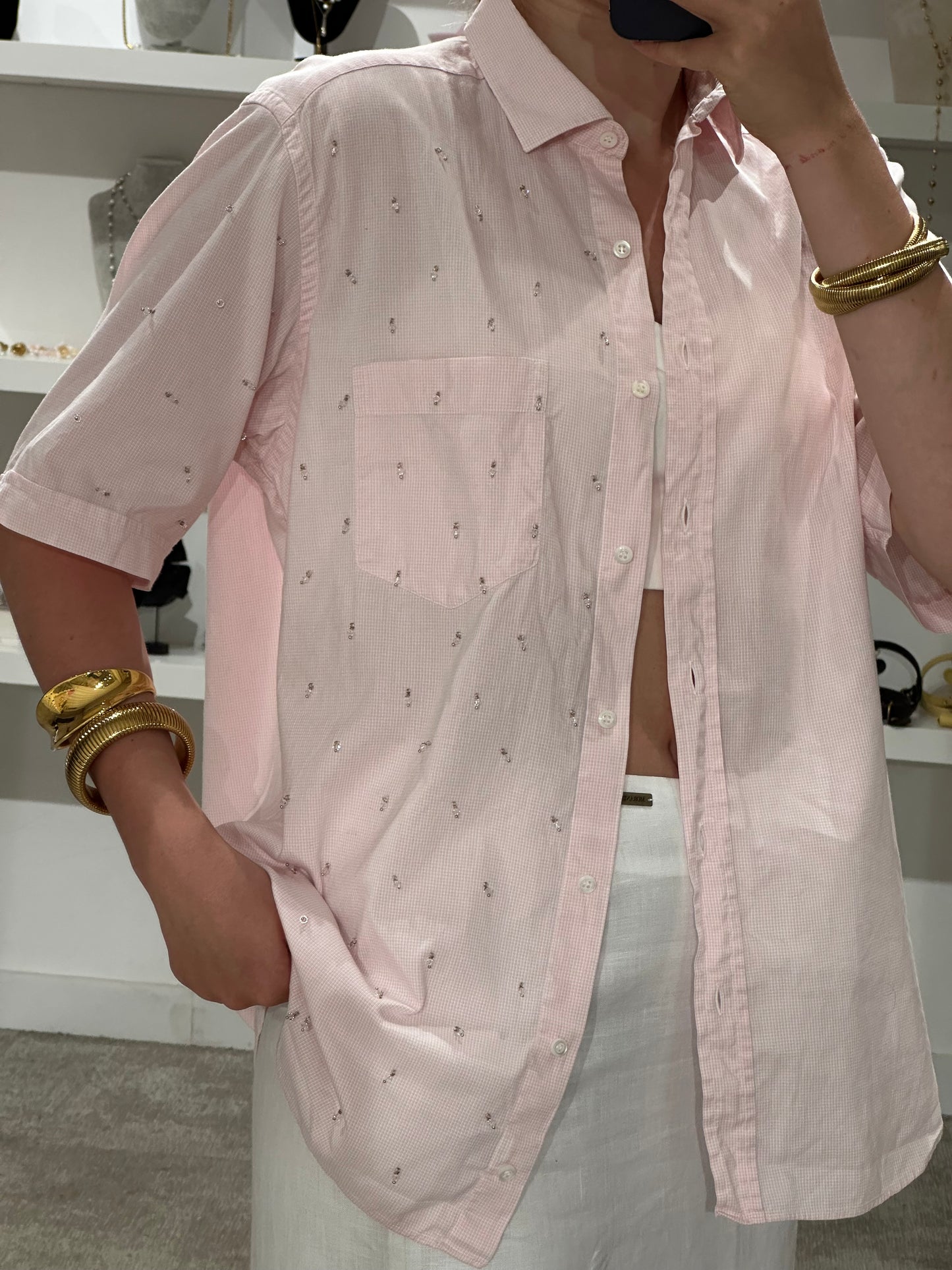 COTTON SHIRT “CRYSTAL ROSE”