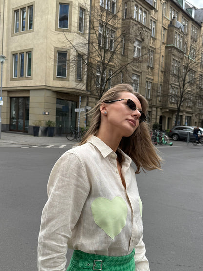 LINEN SHIRT “MATCHA LATTE”