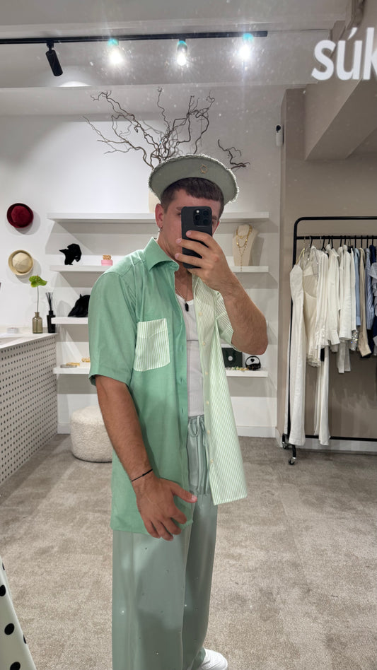 COTTON SHIRT “MATCHA BUTTER”