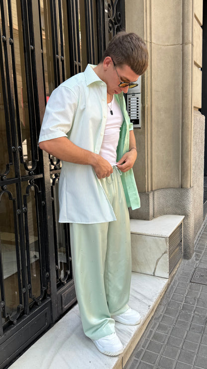 COTTON SHIRT “MATCHA BUTTER”