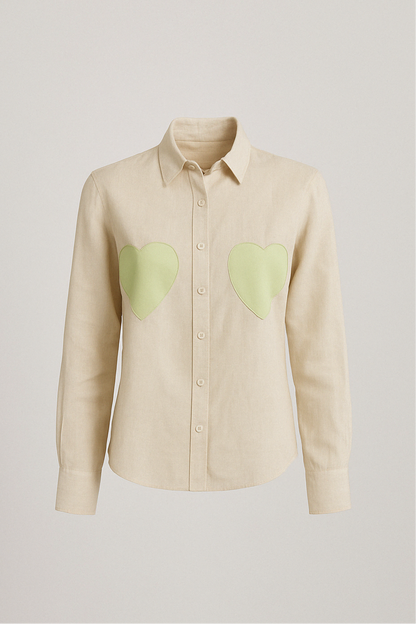 LINEN SHIRT “MATCHA LATTE”