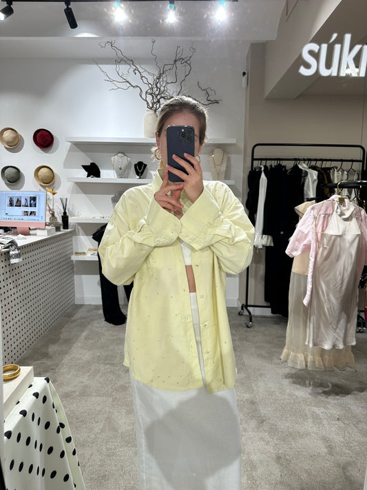 COTTON SHIRT “GLITTER BUTTER”