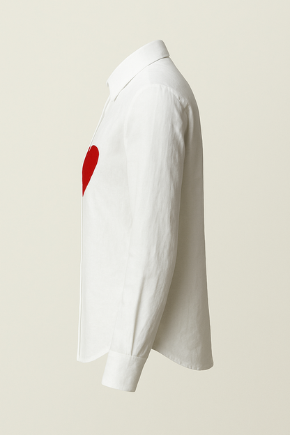 LINEN SHIRT “CHERRY HEART”